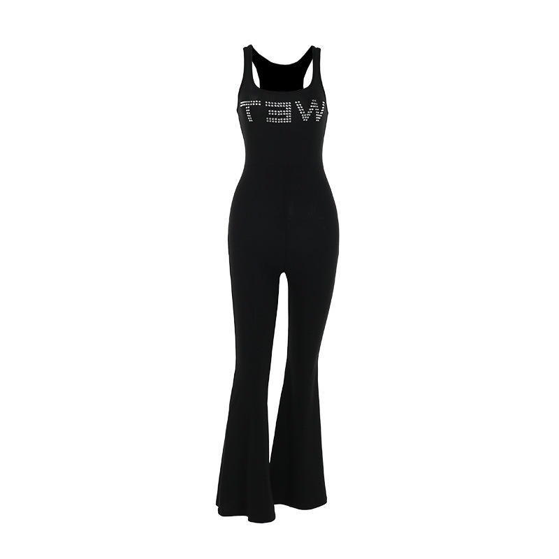 XY24351 verano 2024 nuevo estilo europeo y americano calles casuales letras delgadas chaleco de diamante caliente monjes de mujer