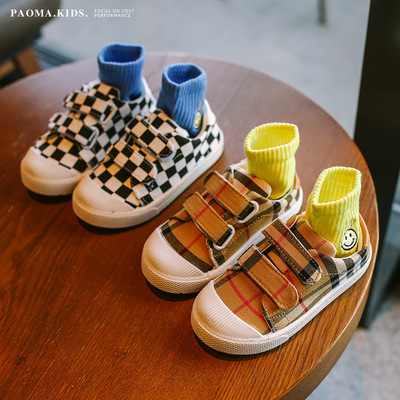 2021 Spring and autumn season new pattern children shoes rubber Low canvas shoe Korean Edition spring and autumn Single shoes Boy baby skate shoes