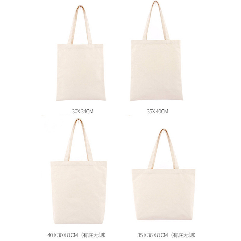 Bolsa de lona no impresa de estilo japonés buen producto bolsa de compras bolsa de almacenamiento portátil bolsa de tela de color sólido bolsa de libros para estudiantes bolsa de escuela