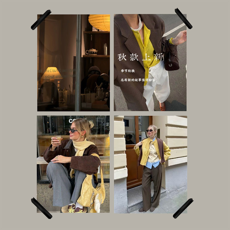 Ins-style clothing store decoration poster, autumn and winter women's clothing store ambiance setup, studio photo background wall sticker Ins-style clothing store decoration poster, autumn and winter women's clothing store ambiance setup, studio photo background wall sticker