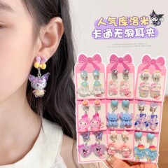 キュートで甘い子供用イヤークリップ 2025 新しいスタイルの小さな女の子のノンホールピアス漫画イヤリング女の子のスーパーフェアリーイヤリングジュエリー