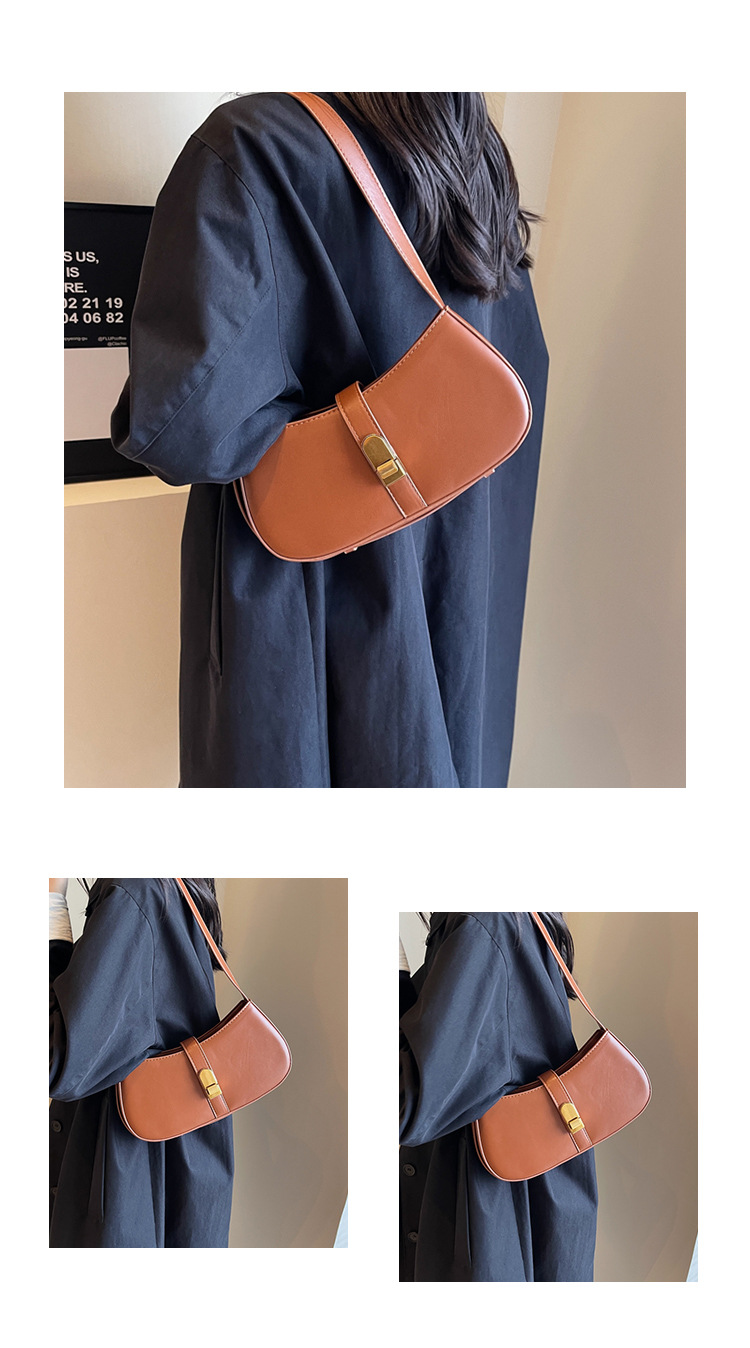 Borsa sotto le ascelle strutturata moda urbana semplice 2023 Borsa a tracolla borsa a tracolla da donna versatile autunno nuovo temperamento_voghion.com
