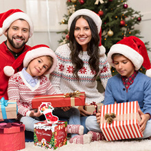 圣诞抽钱盒子派对盒跨境蓝色雪墙圣诞节主题派对装饰气氛布置道具