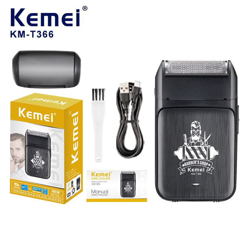 Kemei Kemei afeitadora eléctrica KM-T366 afeitadora recíproca portátil mini cortador de barba para hombres