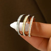 Fashionable small design zirconium stainless steel, clay, ring