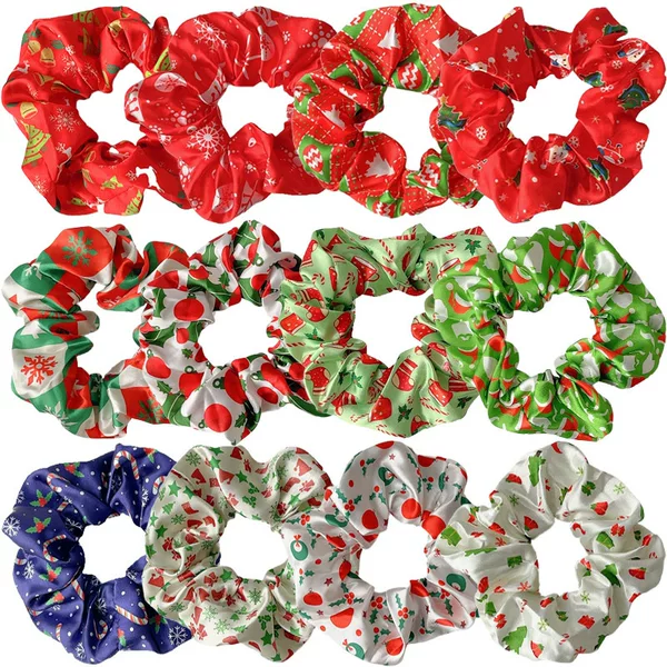 Cross-Border European and American Christmas Hair Ties, Halloween Ponytail Headbands, Amazon Headbands, Rubber Band Hair Accessories Wholesale