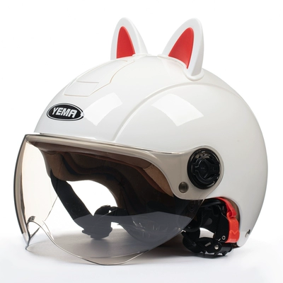 Motosiklet dəbilqələri | Certified Winter Warm Men's and - one-size-fits-all-pure-white-white-red-w-comes-with-warm-ear-protection-removable