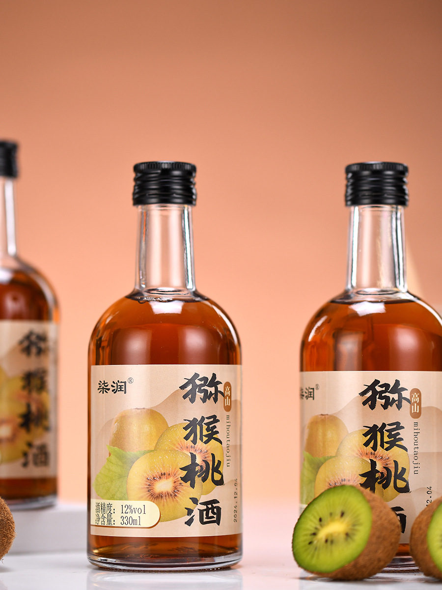猕猴桃酒水果发酵酒12度330ml自酿果酒低度男士女士微醺晚安甜酒