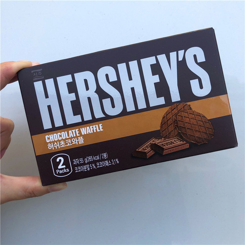 Korean imported snack HERSHEY'S rich chocolate waffle cookies thick chocolate brittle cookies