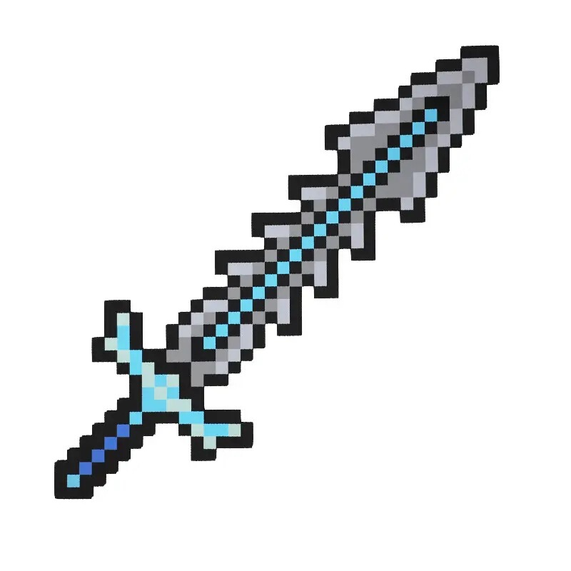 私の世界の周辺の泡のおもちゃの剣の原稿のゲームのレンガの剣の泡の武器のピクセルのおもちゃの模型|undefined