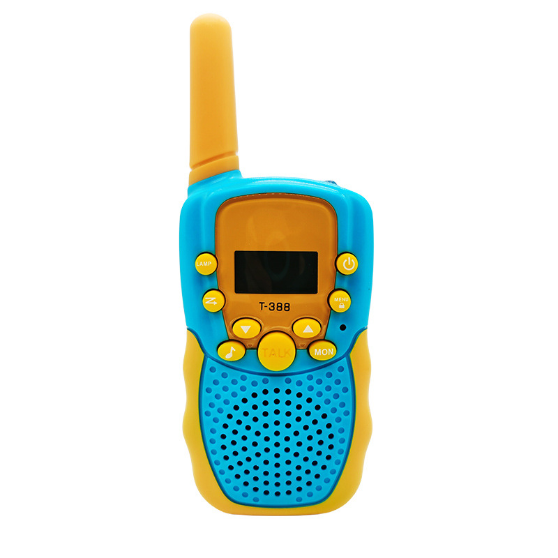 Spot Amazon producto transfronterizo T388 walkie-talkie para niños, walkie-talkie de juguete, teléfono inalámbrico de mano, se puede pedir LOGO