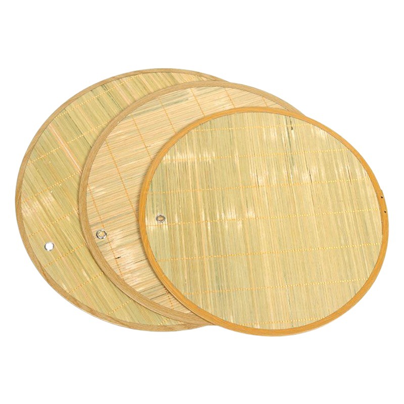 Round dumpling curtain dumpling plate bamboo woven dumpling household double-layer bamboo products drying curtain board kitchen supplies