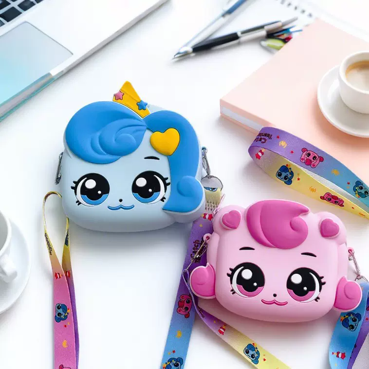 欧美新款萌可小马零钱包硅胶耳机包化妆便携拉链钥匙包收纳迷你