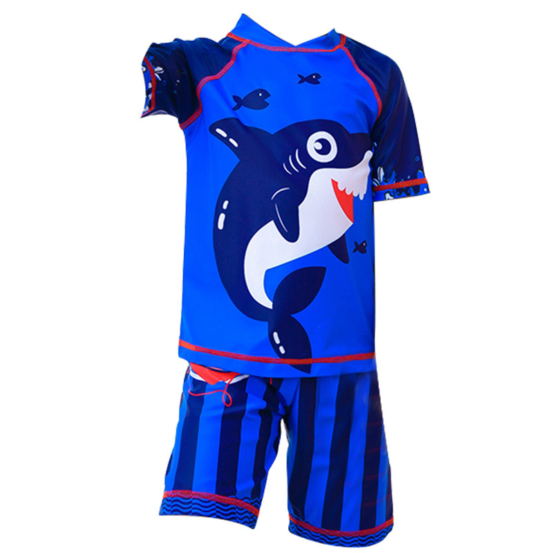 Traje de baño para niños divididos medianos y grandes Niños Bebé Playa traje de baño de protección solar de dibujos animados de secado rápido traje de baño de aguas termales al por mayor