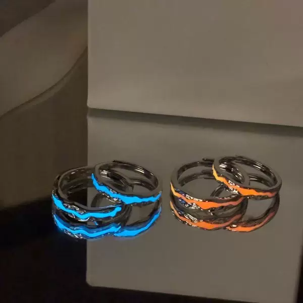 Silver Light Year Series Couple Rings That Can Light Up, High Aesthetic Value, Personalized Gifts for Best Friends, Birthday Gifts for Best Friends