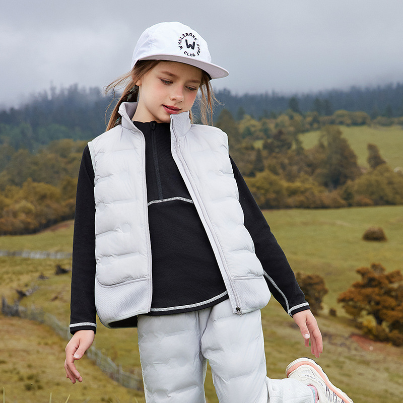 Kids' Down Vest Winter Warm Puffer Jacket For Boys & Girls, Lightweight Quilted Sleeveless Coat, Soft Shell Outerwear (Black/Blue/Pink/Gray)_voghion.com