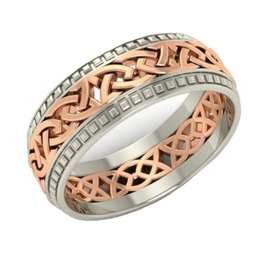 亚马逊热卖热卖戒指简约镀玫瑰金双色银饰戒指男女款银饰指环批发