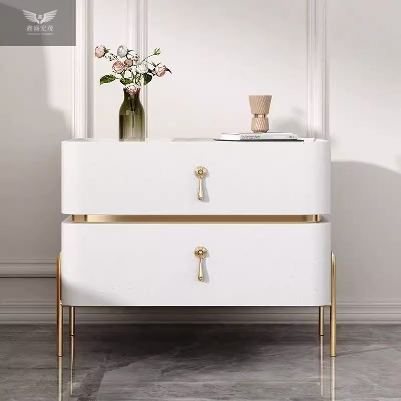Dormitorio doméstico simple y moderno dormitorio superior italiano de lujo ligero mesita de cabecera sin instalación integral nuevo tipo