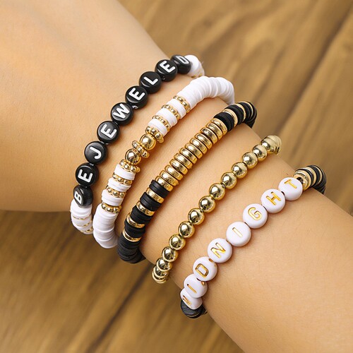 European and American hot selling Taylor Music 1989 polymer clay bracelet bohemian style letter set bracelet wholesale