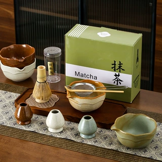 创意抹茶碗实用工具套装百本立茶筅立日式窑变陶瓷碗送礼精美包装