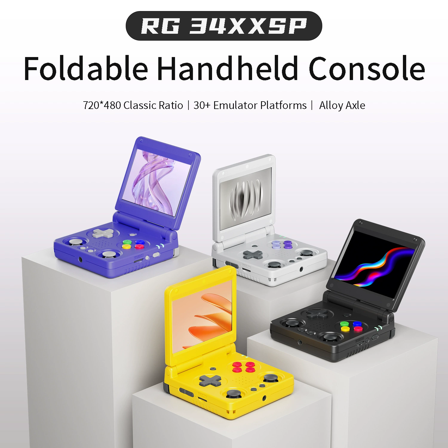 RG 34XXSP открытая портативная беспроводная складная игровая консоль RG34xxsp HD PSP аркадная Anbernic