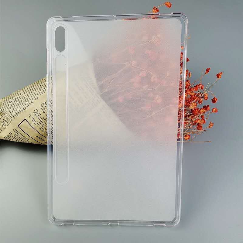 For Samsung Galaxy Tab S7 FE Flat Protective Cover Transparent tpu Soft Adhesive Huawei 12 Inch Protective Case