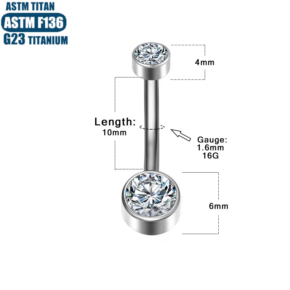 16G labret stud size and finish detail