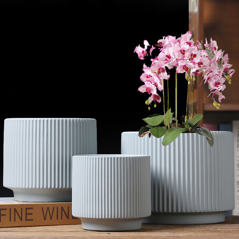 Wholesale Direct selling ceramic flower pot butterfly orchid special Basin special offer home living room cross-border Amazon one-piece delivery