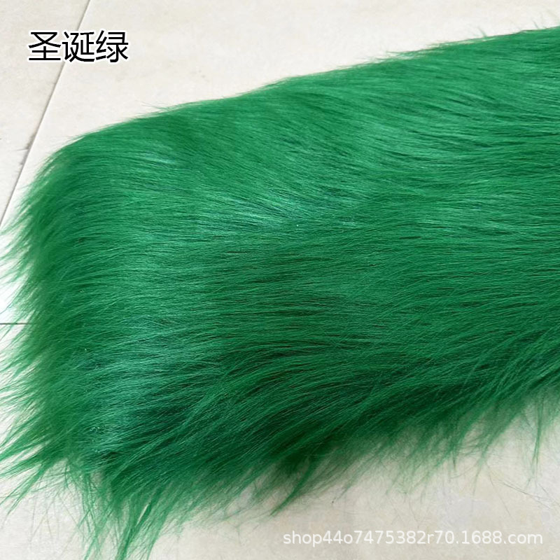 12 ''plush tela DIY caída de piel artificial de piel simulación de piel muñeca pelo bestia traje de piel larga tela de piel