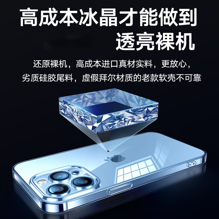 Tulas Iphone17Promax Transparent 16Pm Ultra-Thin 14 Protective Case Adapted to Apple 13Pro Mobile Phone Case