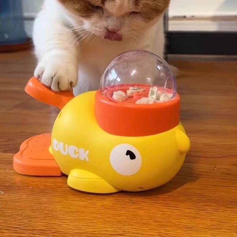 小黄鸭零食冻干发射器宠物猫咪自嗨玩具机自动喂食互动益智防拆家|undefined