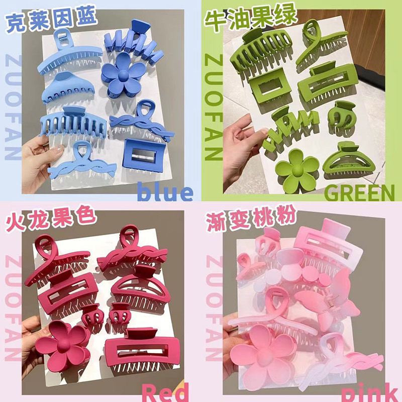 2025 Summer Popular Colorful Set Clip Simple Hairpin Women's Back Hairpin Classy Shark Clip Headwear