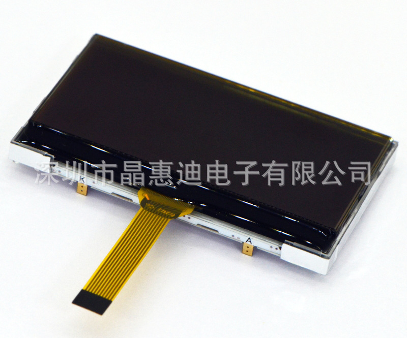 LCD/��ɫCOGҺ����/128*64����/2.1��/SPI�ӿ�/10PIN/�ڵװ���