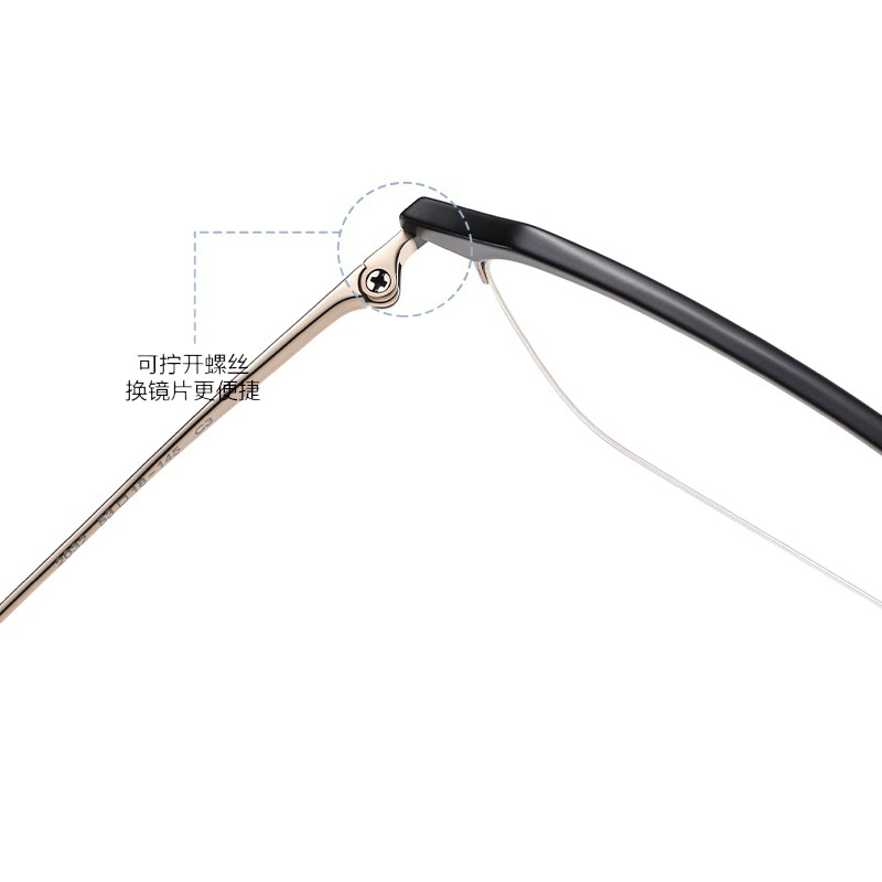 Nuevo fabricante de gafas de titanio puro marco YJ2032 IP galvanoplastia Marco de gafas lisas puede ser equipado con miopía gafas marco