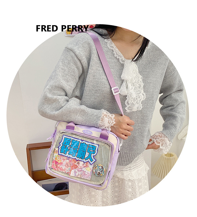 Cute and versatile pain bag, new large-capacity student commuting crossbody bag, Korean version hand-held transparent single-shoulder bag for women wholesale undefined
