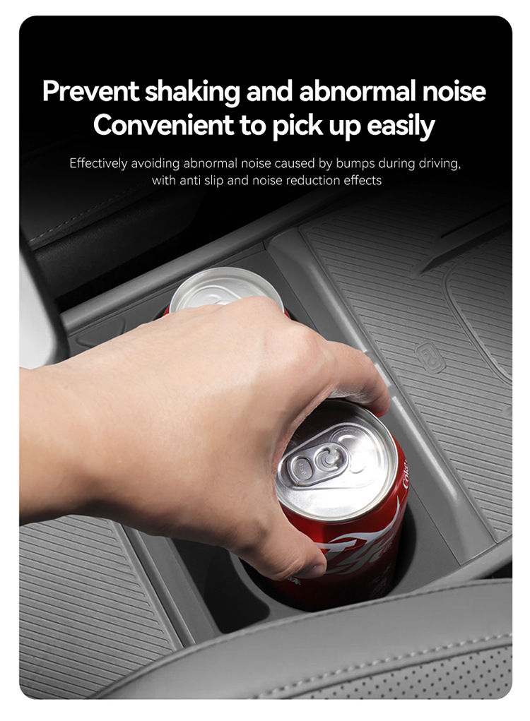 Suitable for 24-25 Kia Ev3 Central Control Water Cup Cover Protection Anti-Slip Mat Car Supplies Special Modification Accessories