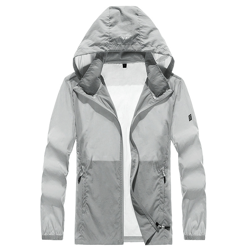 Sun Protection Clothing Men's Ultra-Thin Breathable Outdoor Ice Silk Fishing Sun Protection Clothing Summer Thin Skin Clothing Loose Trendy Brand Jacket