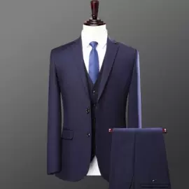 新款男士修身商务西服套装怎么选?半麻衬可机洗穿搭指南