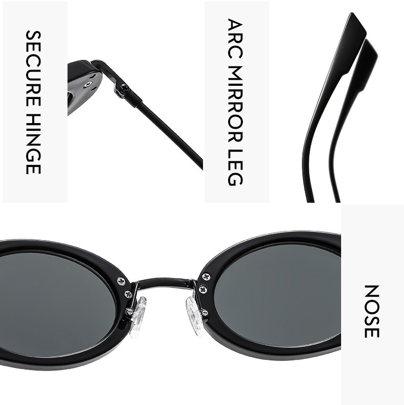 45g Weight Full Frame Glasses Structure Sunglasses Classification PC, UV400 Protection Lens Material Oval Frame Glasses Style Travel, Shopping Occasion Solid Color Pattern All Seasons Season Women's Gender Vacation, Streetwear Style Vacation Streetwear Solid Color PC UV400 Protection Oval Frame Full Frame Women's Sunglasses 9