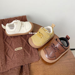 Children's Leather Shoes for Girls (17-27 cm), Autumn Baby Boy Learning to Walk Shoes, British Style, Small Children's Single Shoes, Soft Sole Infant Shoes