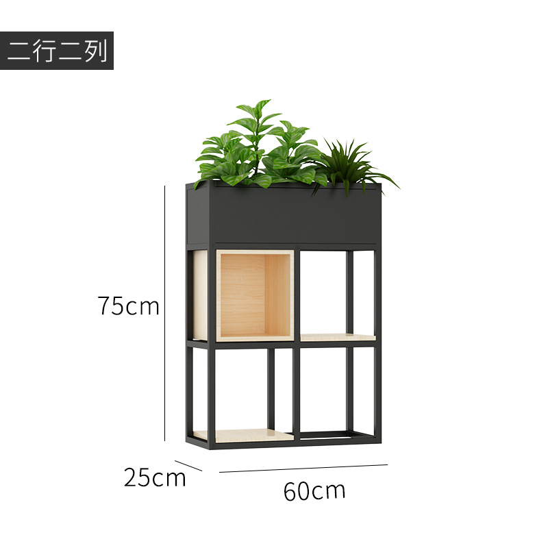 길이 60 * 너비 25 * 높이 75cm 자체 포함 된 나무 상자 파티션 로그 색상