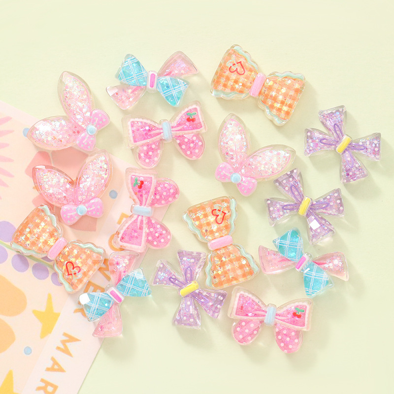 発光ファセット透明リボン耳 diy クリーム接着剤ヘアピン衣類ボタンイヤリング靴バックルアクセサリージュエリー|undefined