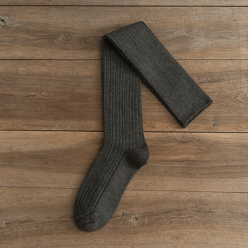 Medias de las mujeres calcetines de pantorrilla de estilo preppy negro pierna flaca media alta Calcetines de la rodilla de las mujeres de una sola pieza de entrega