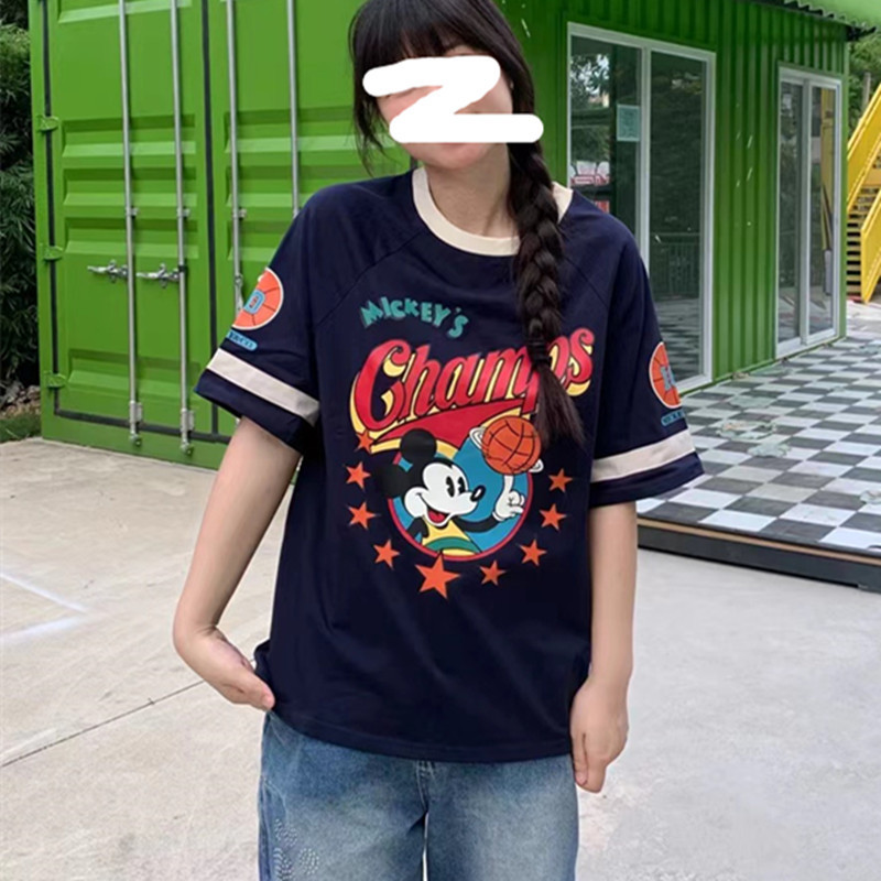Cute Childlike Antique Niche Cotton Cartoon Printed Age-reducing Loose Slimming Short-sleeved T-shirt for Women Cute Childlike Antique Niche Cotton Cartoon Printed Age-reducing Loose Slimming Short-sleeved T-shirt for Women