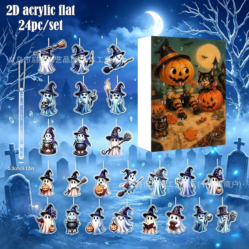 Calendario de Adviento Navideño de Cajas Sorpresa de Acrílico, Interactivo, para Navidad y Fiestas