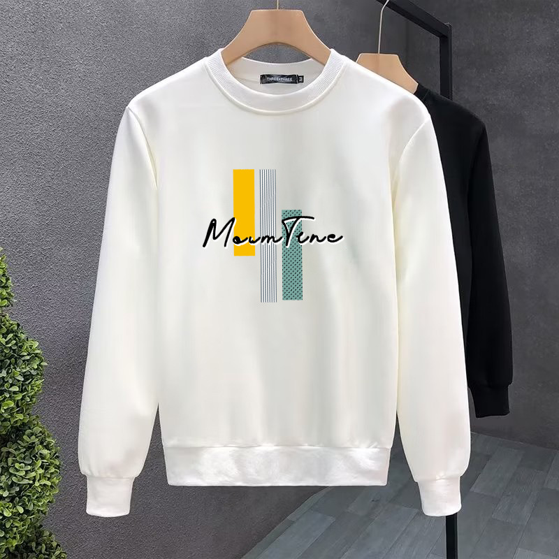 卫衣男秋冬潮牌圆领男士卫衣宽松加厚外套长袖t恤潮牌加绒跨境