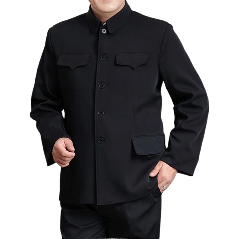 Spring and Autumn Middle-aged and Elderly Men's Old-fashioned Zhongshan Clothing Chinese Style Dad's Thin Casual Jacket Men's Clothing