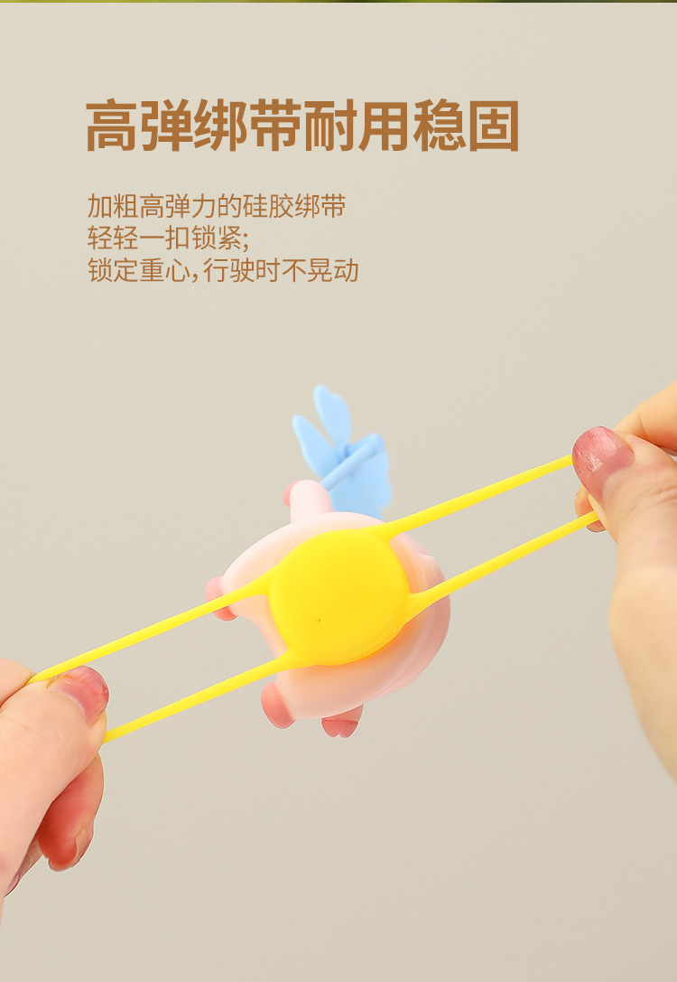 New doodle Windmill Park creative strap cute windmill doll electric battery car bicycle decorations