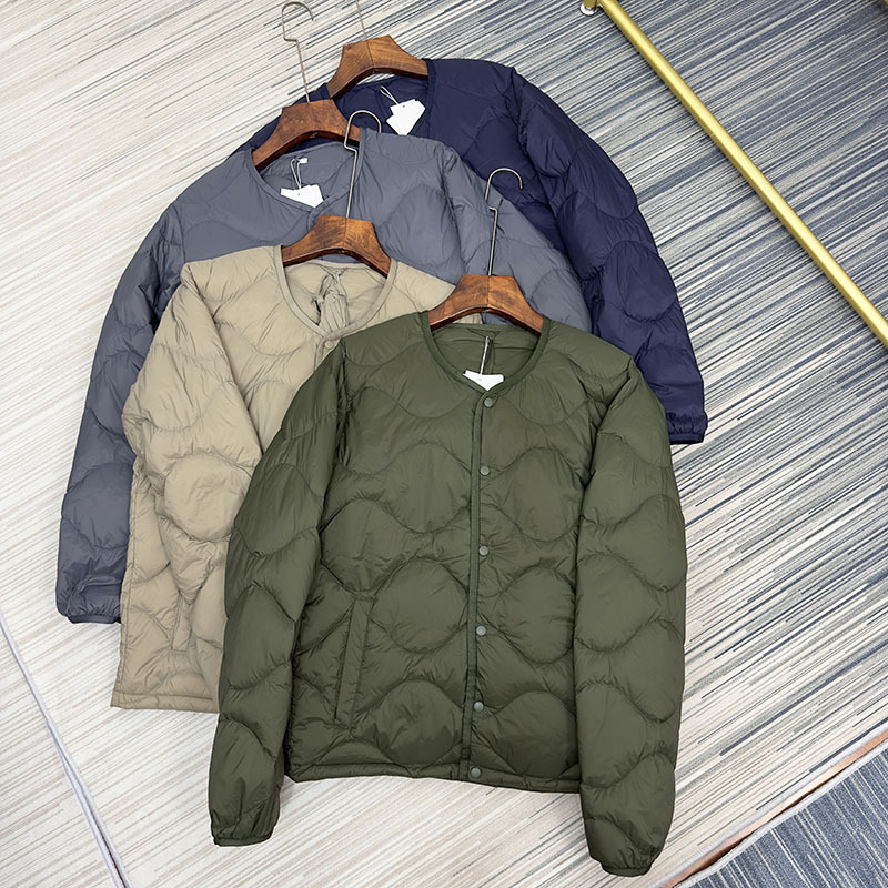 2025 Winter New High-End Lightweight Men's Thin down Jacket Round Neck V Neck Inner Liner Portable Jacket