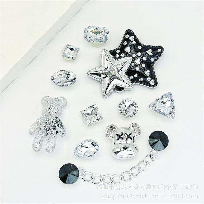 クロスボーダー 2025 下駄靴花装飾アクセサリー PVC ソフトプラスチック DIY 靴バックル卸売工場直接供給|undefined